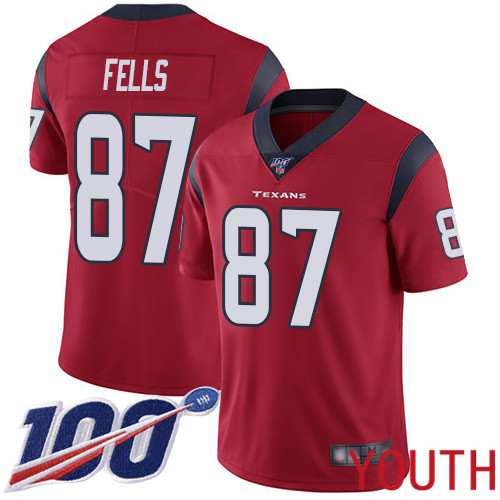 Houston Texans Limited Red Youth Darren Fells Alternate Jersey NFL Football 87 100th Season Vapor Untouchable